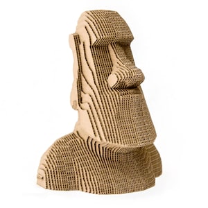 Sculpture Moai de l'île de Pâques. Pour l'auto-assemblage en carton écologique. 3D sculpture bricolage Puzzle.