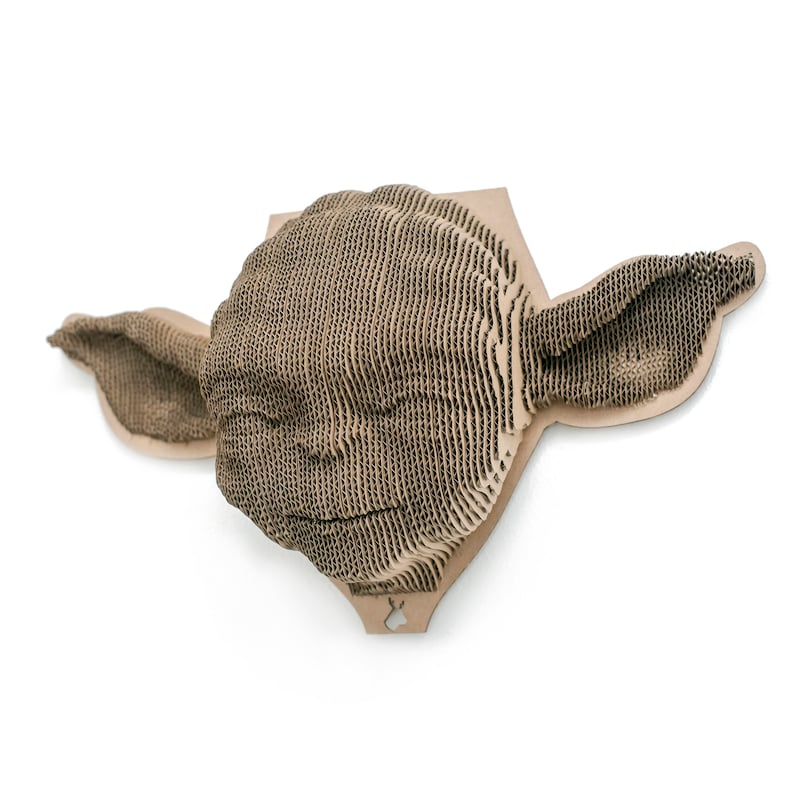 Yoda masque à monter soi-même en carton écologique. 3D sculpture bricolage Puzzle. image 6