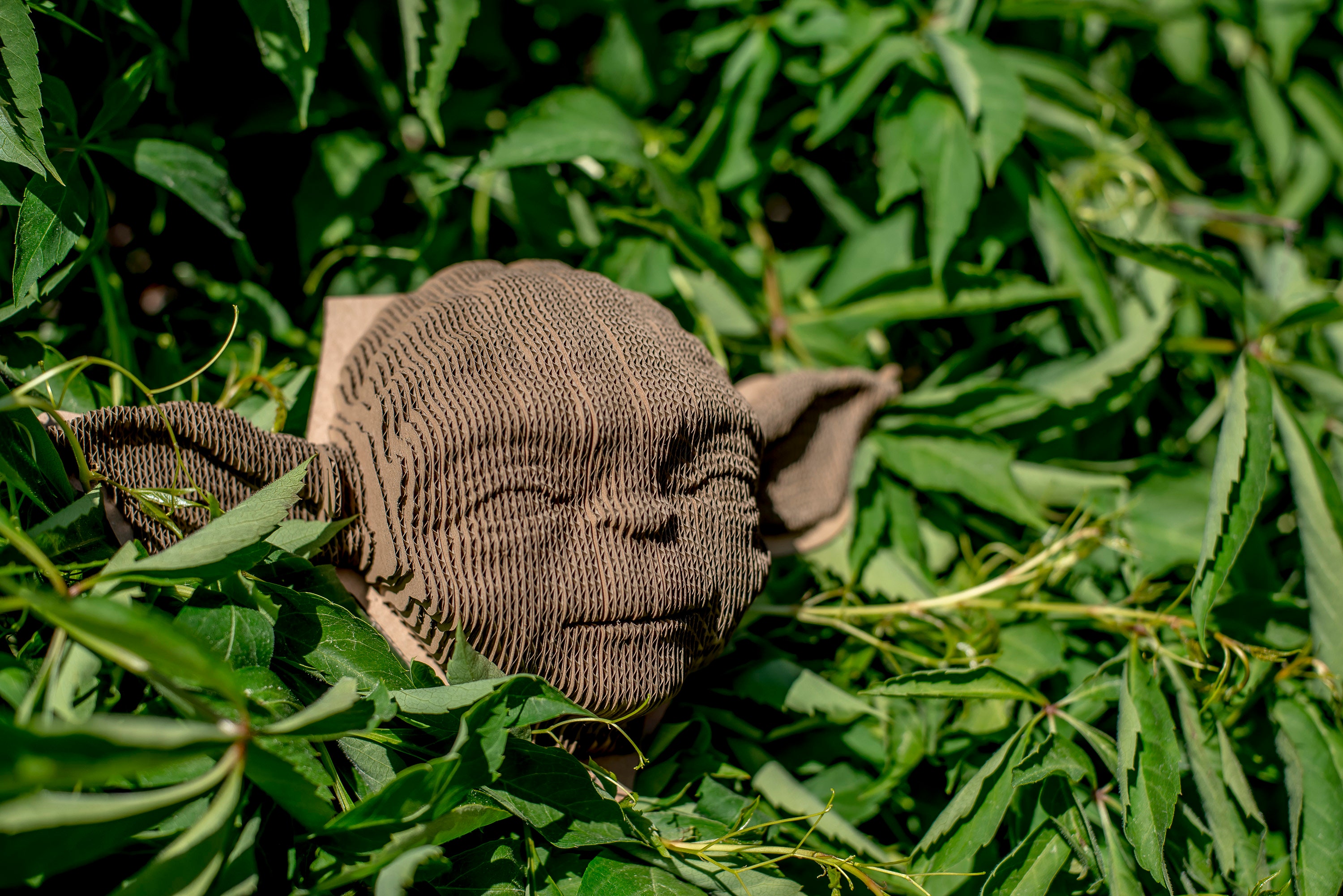 Yoda Mask for Selfassembly Made of Ecological Cardboard. 3D Etsy