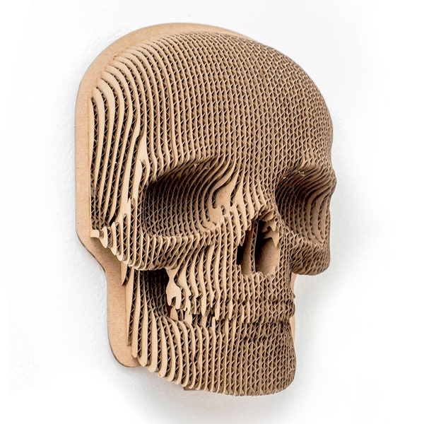 Jack - kranietmaske til selvmontering lavet af økologisk pap. 3D DIY-pusleskulptur.