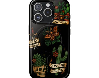 American Traditional Tattoo Phone Case: Shockproof, MagSafe Compatible