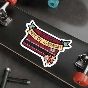 Finansiellt vårdslös kreditkortsklistermärke | Vinyldekal med brinnande pengar bild 18