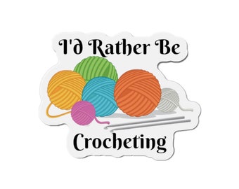 CRAFTY MAGNET | Craft themed gift | Crochet Gift | Kitchen magnet, car magnet
