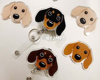 BT2MPS Dachshunds Sausage Dog Weiner Dog Badge Reels