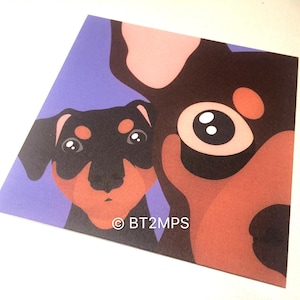 Min Pin POP ART Miniature Pinscher Dog Small Art Print