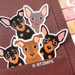 BT2MPS Miniature Pinscher Min Pin Dog Die Cut Vinyl Sticker