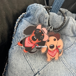 BT2MPS YeeHaw Cowboy teckel Wiener worst Doxie hond sleutelhanger