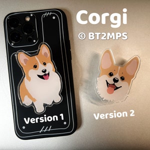 BT2MPS Corgi Acrylic Phone Grip / iPhone Holder / Mobile Phone Stand / MagSafe
