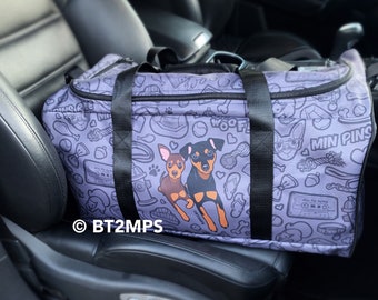 BT2MPS Min Pin Brothers Reizen Duffle Bag Gym Bag | Op maat gemaakte | De | van de hond Dwergpinscher