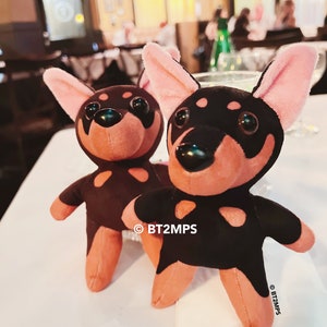 Stuff Min Pin BT2MPS Miniature Pinscher Min Pin Handmade Plushie Plush Stuffed Animal ...