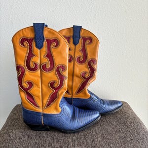 【大特価】Nine West Ringer Detailed Western ブーツ Vintage Red Leather Women's Boots SZ 9 Nine West Zip Square