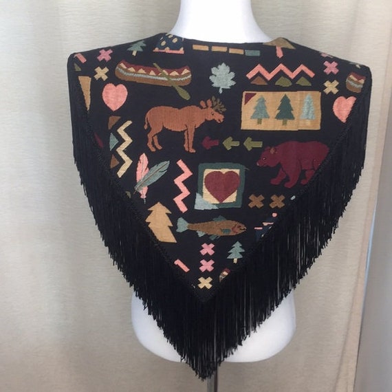 Jacket Addendum Western Fringe Vest / Capelet - image 4