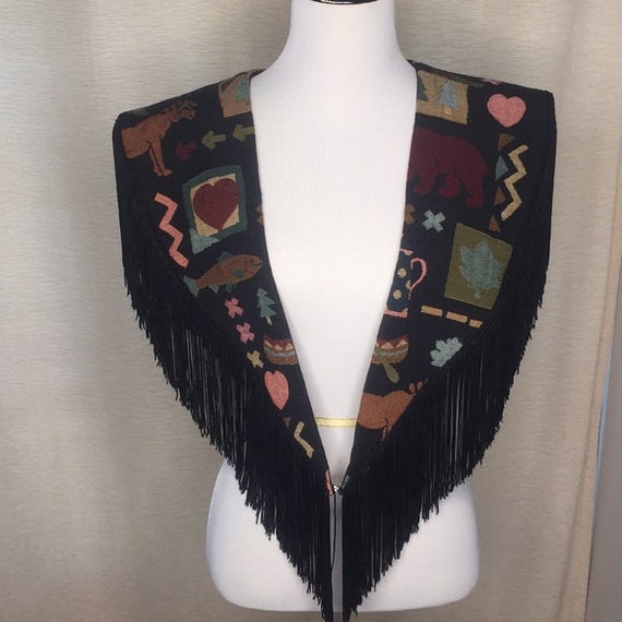 Jacket Addendum Western Fringe Vest / Capelet - image 1