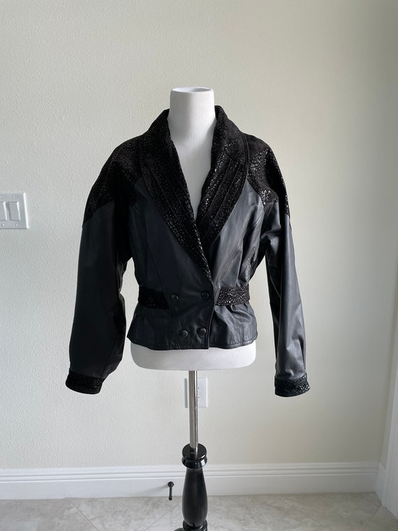 CHIA Black Leather Jacket