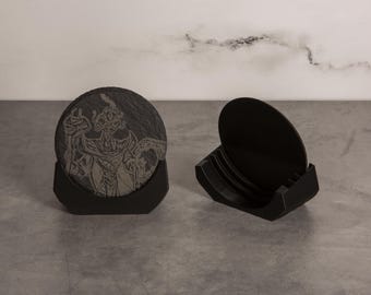 Porte-sous-verre en ardoise (pour 4 sous-verres)
