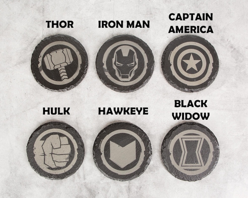 Marvel Rivalsemblem Marvel Rivals Character Emblems Slate Coasters - Etsy