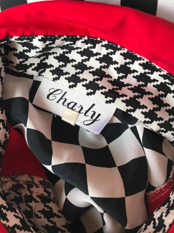 Different patterned checkered/houndstooth 80s vnt… - image 9