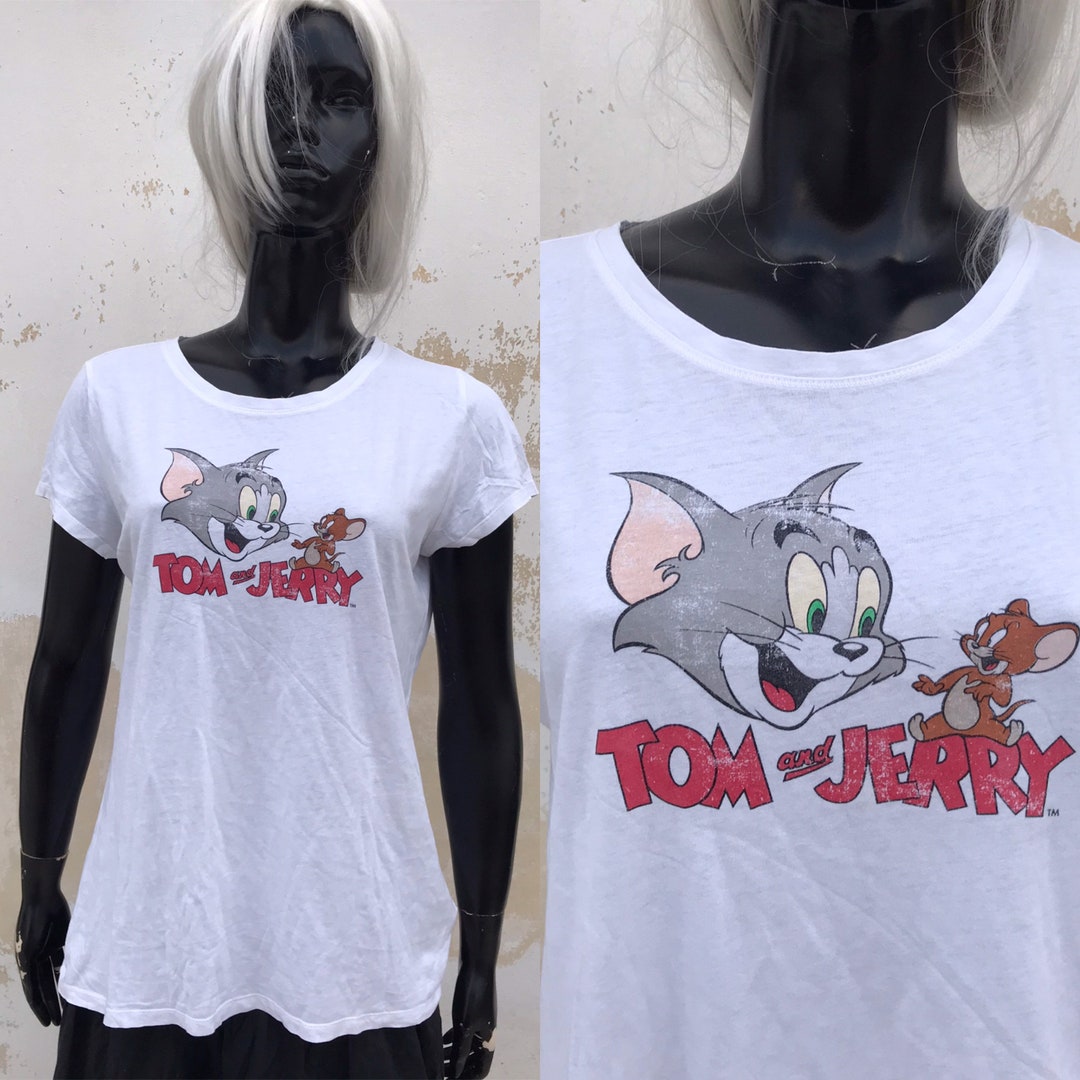 Tom and Jerry White T-shirt for Adults, 00s Vintage - Etsy