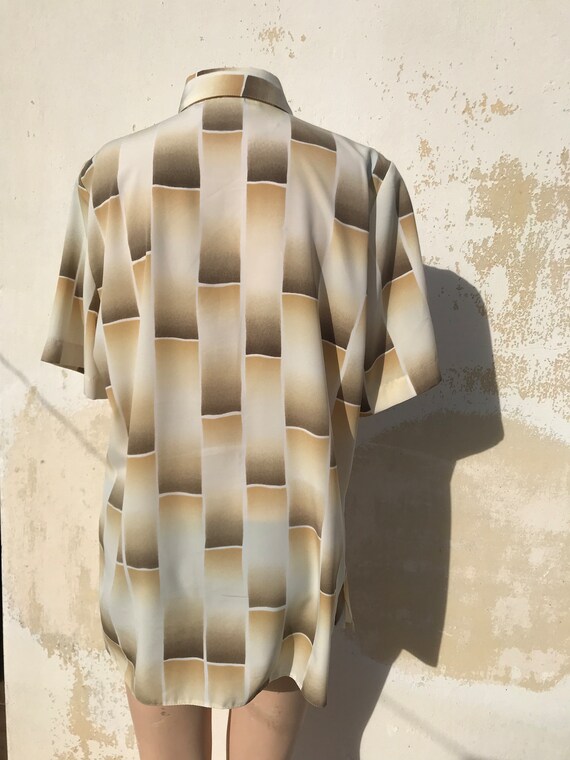 Recurring squared patterned 90's vintage lightwei… - image 6