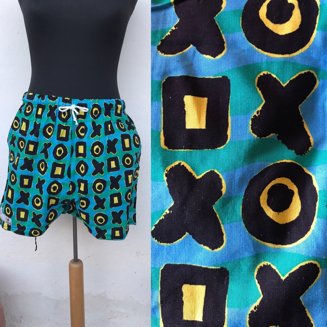 Cotton Fun Crazy Mens Shorts From the 1980s Featuring Tick Etsy