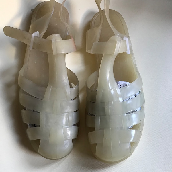 mens jelly sandals clear
