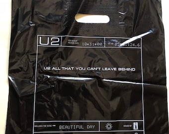 U2 promo rare plastic bag from the  “All that you can’t leave behind” album released 10/31/2000