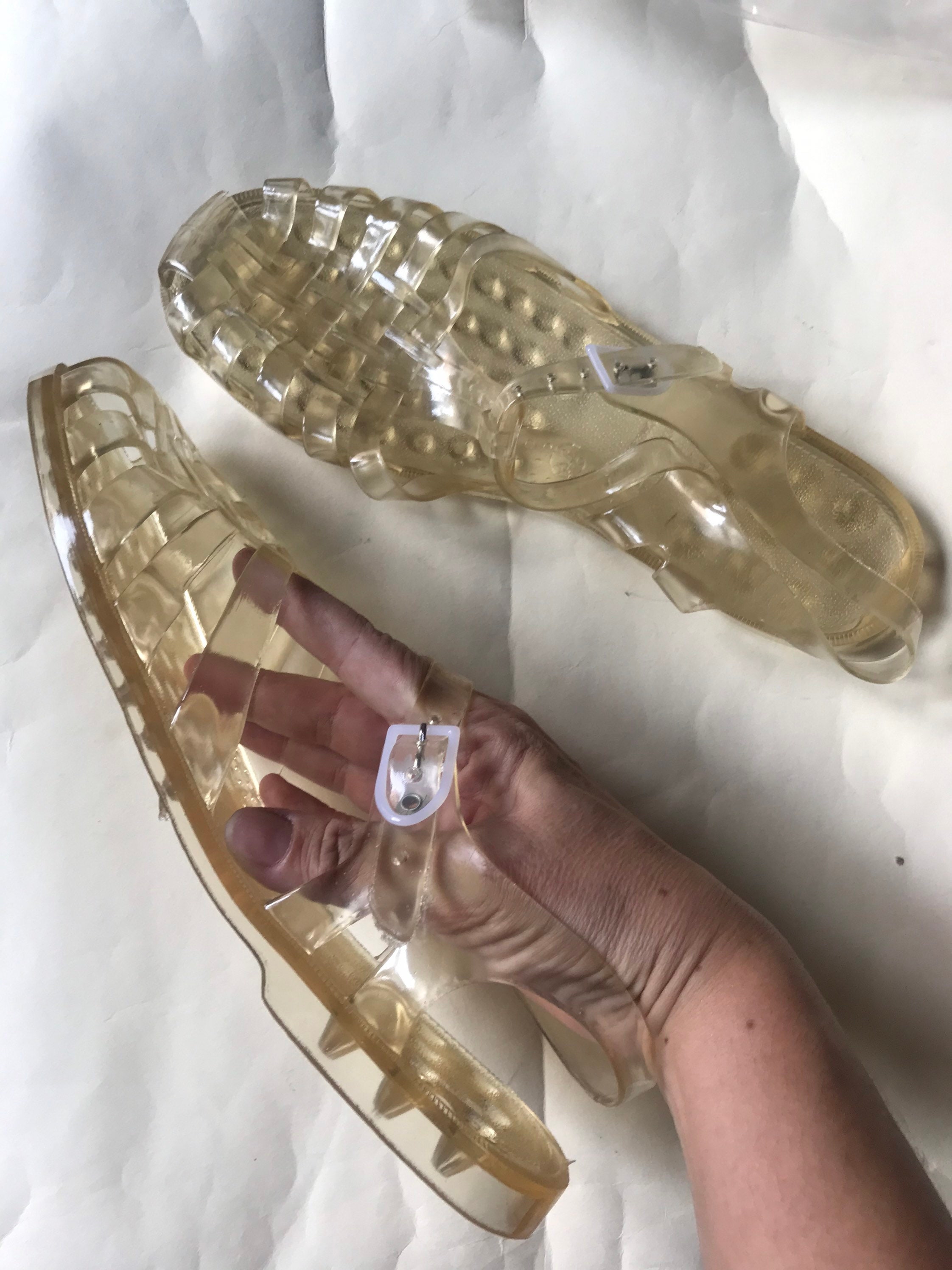 mens clear jelly shoes