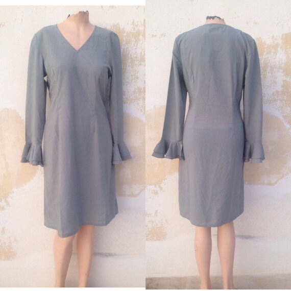 Asymmetrical Ruched Dress in Ecru Nude main image 1