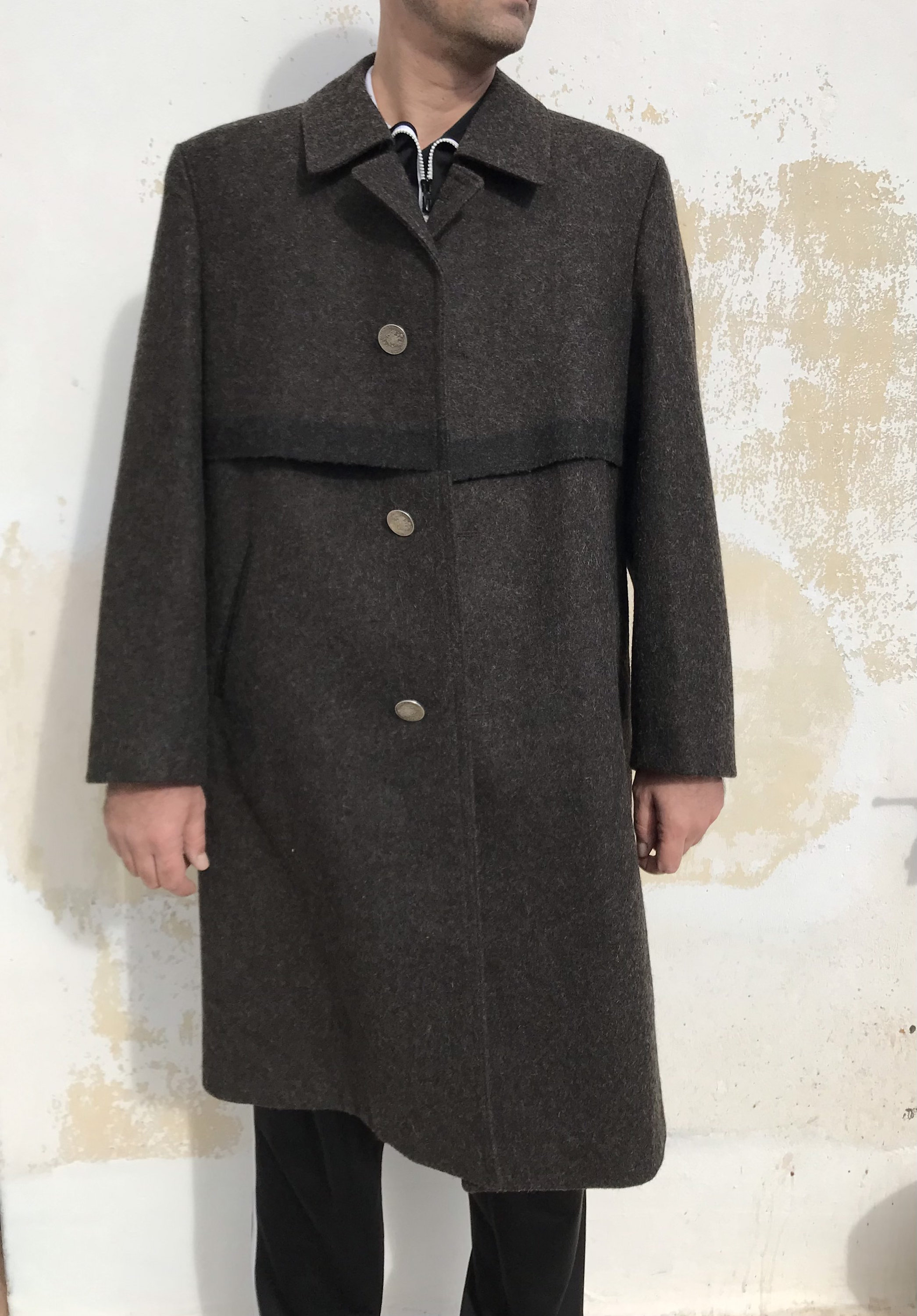 ジャケット・アウター Vintage tyrolean Loden Coat Austrian Tyrollean Loden Pure Wool Gray Graphite 1970s Does 40's