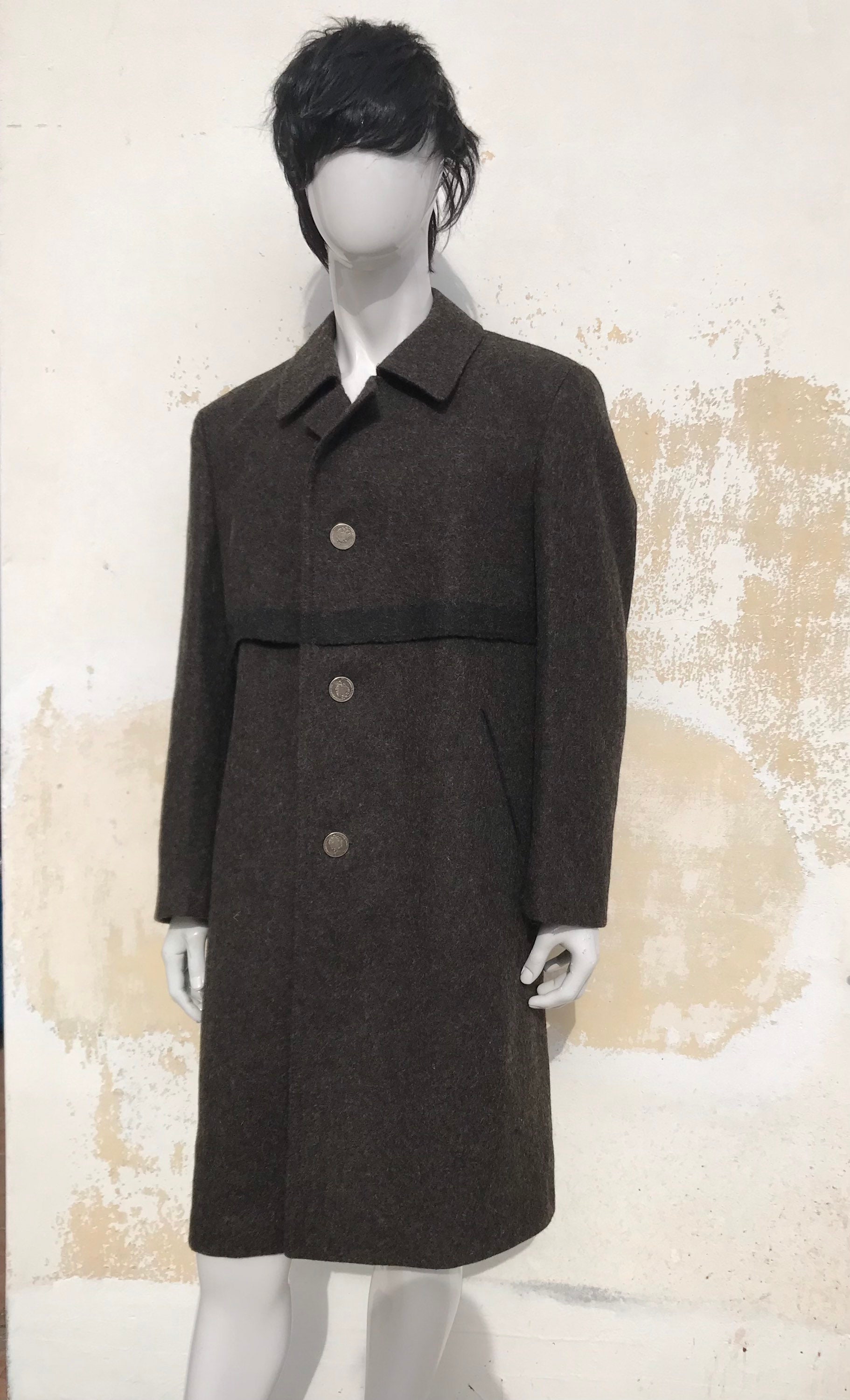 Austrian Tyrollean Loden Pure Wool Gray Graphite 1970s Does 40's