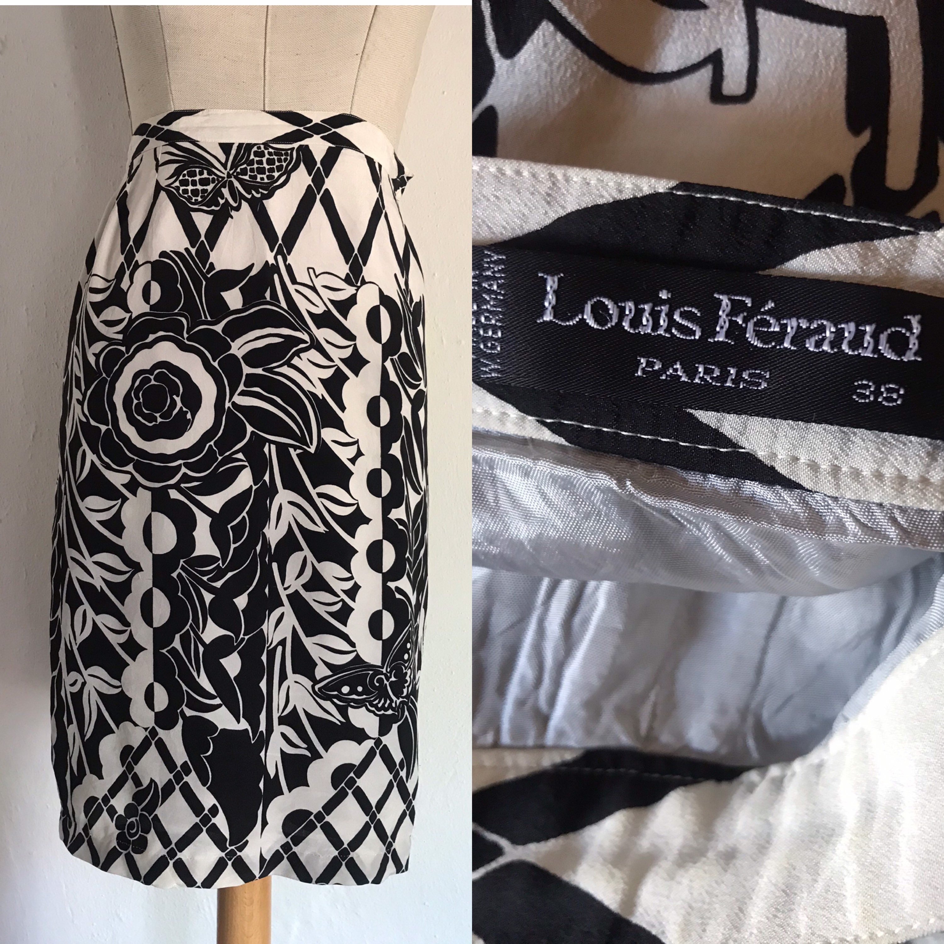 Louis Feraud Striped Skirt Suit US8, FR40 | M