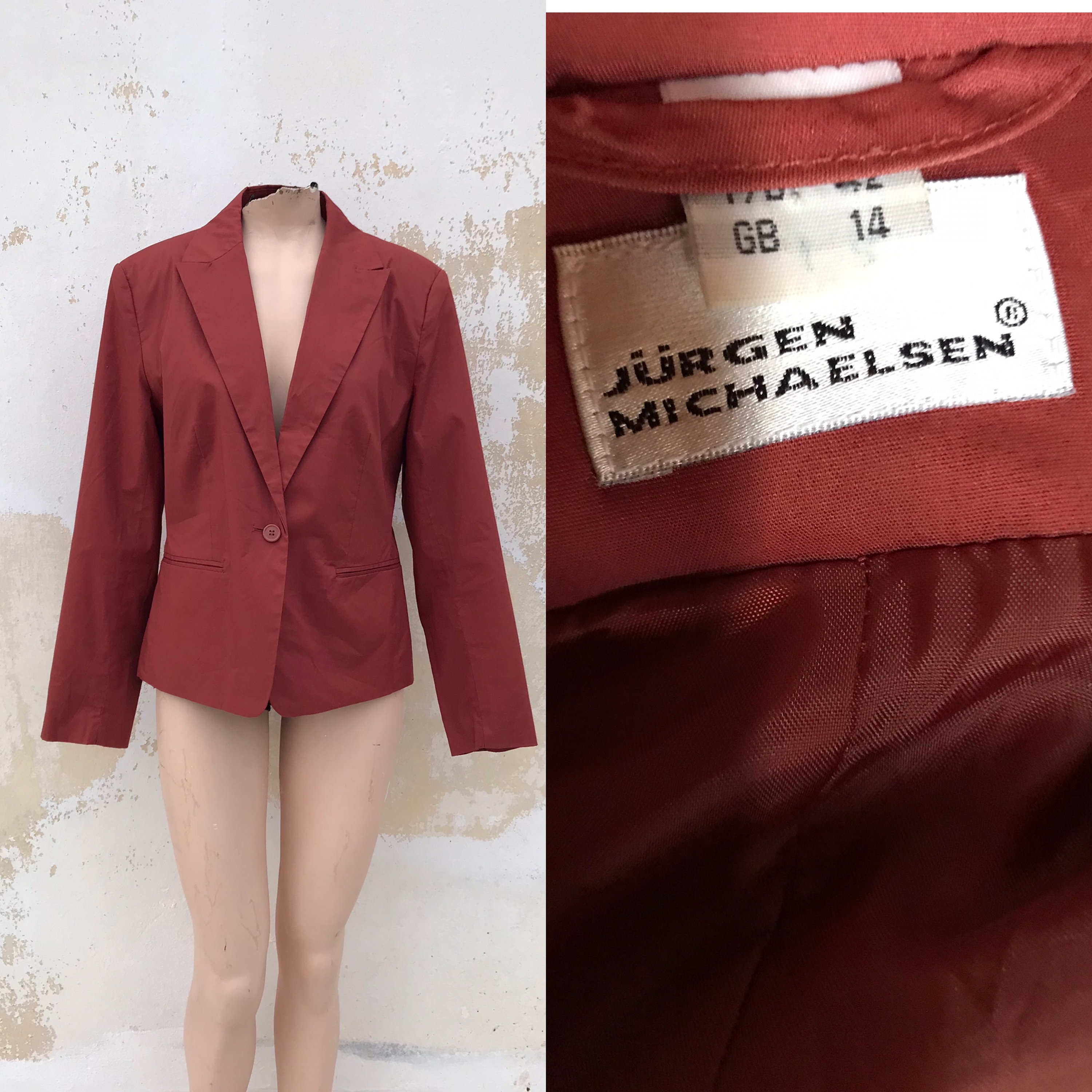 Jürgen Michaelsen Blazer/jacket, 90s Vintage, Thin Shoulder