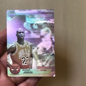 Carta olografica originale di Michael Jordan upper deck del 1992-93 dei Chicago Bulls. Super rara, pezzo da collezione