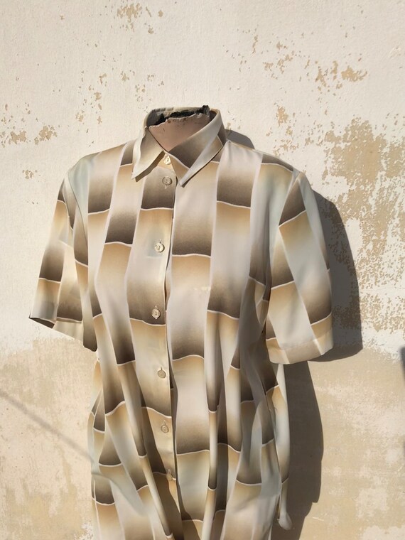 Recurring squared patterned 90's vintage lightwei… - image 2