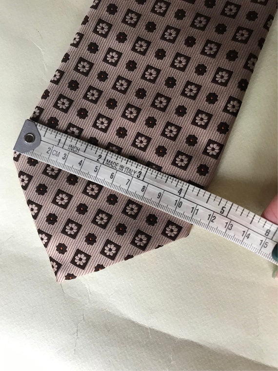 Wide, bell 70's vintage cravate/necktie features … - image 7