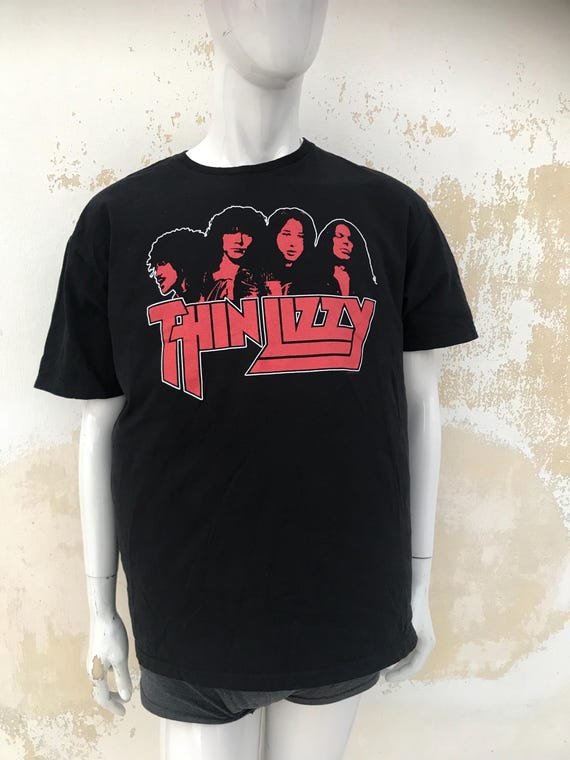 Thin Lizzy Soft Style T-shirt. Black T-shirt, Official Thin Lizzy 