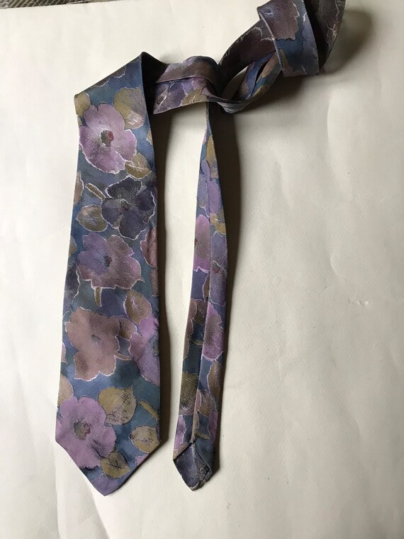 Kitschy cute floral 80s vintage necktie by Gehal,… - image 5