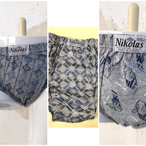 3 retro underwear for men, 80s vintage all cotton, men’s briefs available in three different designs. Brand new
