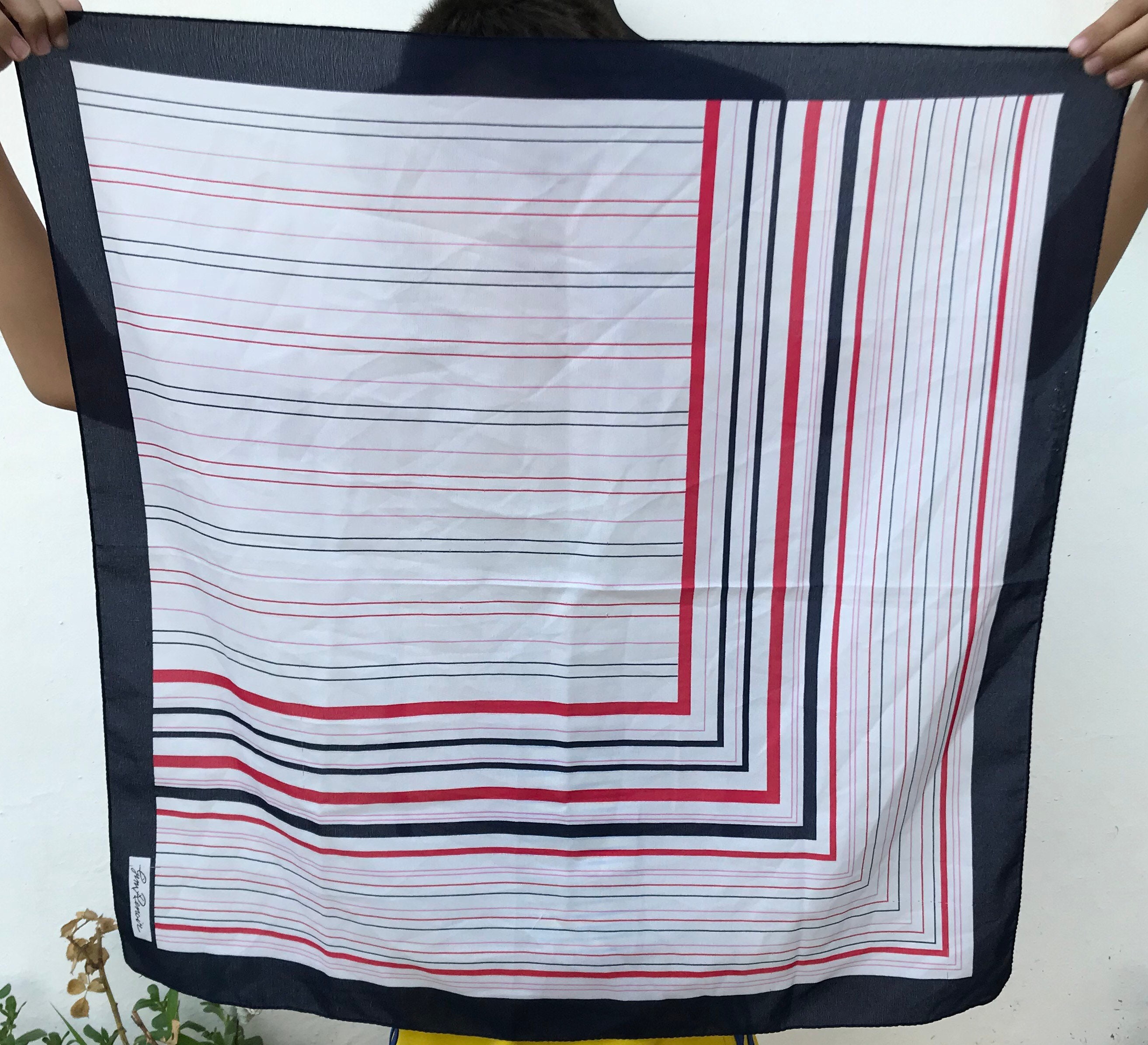 Foulard Femme Vintage Renoir - Polyester Multicolore 87x90 Cm - Très Bon État