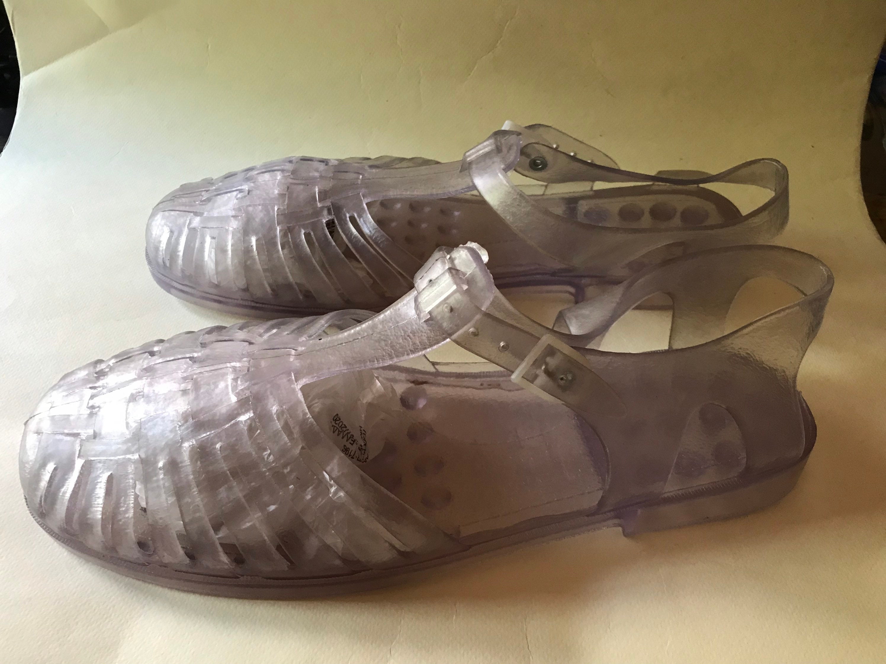 Clear Jelly Shoes for Men or Young Boys With Buckle Closure - Etsy Finland