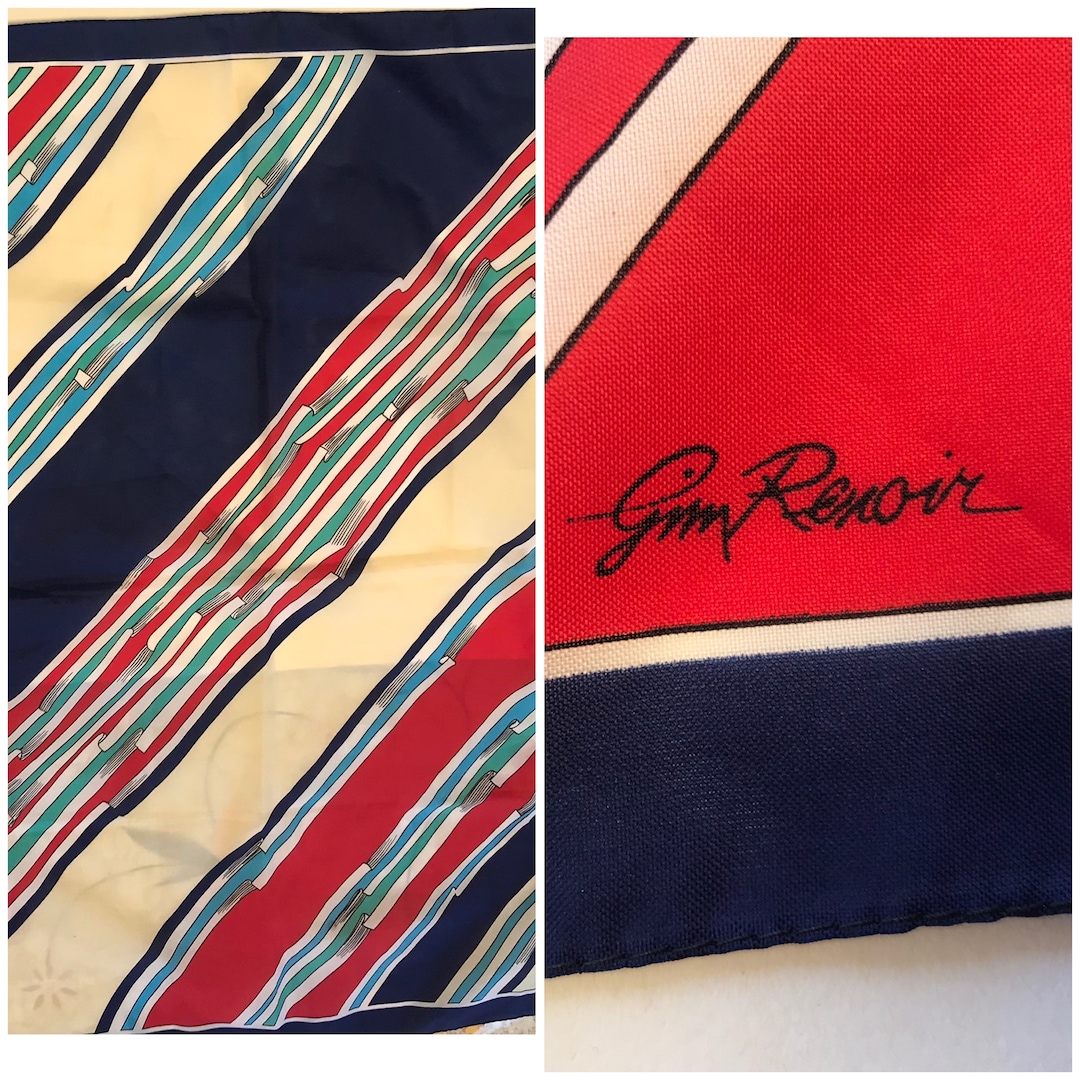 Foulard Carré En Polyester Gim Renoir - 80x80 Cm - Multicouleur - Occasion Très Bon état