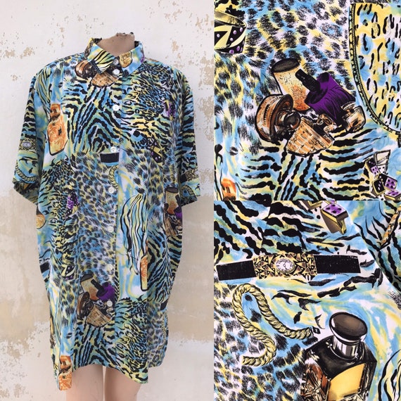 Oversized, long 80s/90s vintage shirt (can be wor… - image 1