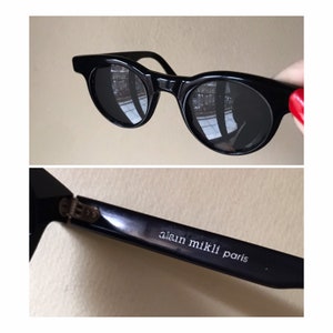 Alain Mikli 0134 101 black round sunglasses, made in France in the early or mid 90s