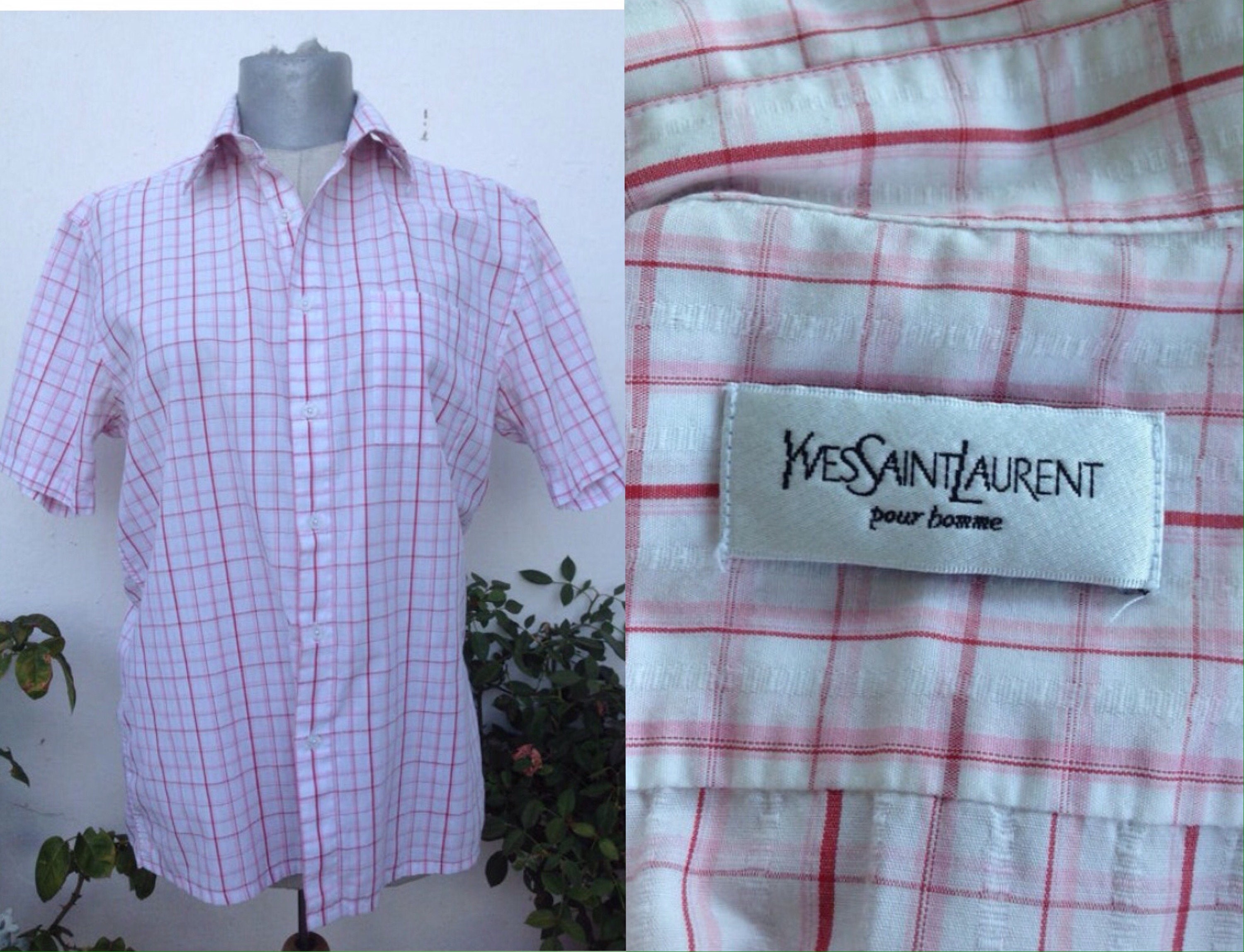Yves Saint Laurent 90s Vntg Men's Sporty, Button Down Yves Saint Laurent 90s Vntg Men's Sporty, Button Down