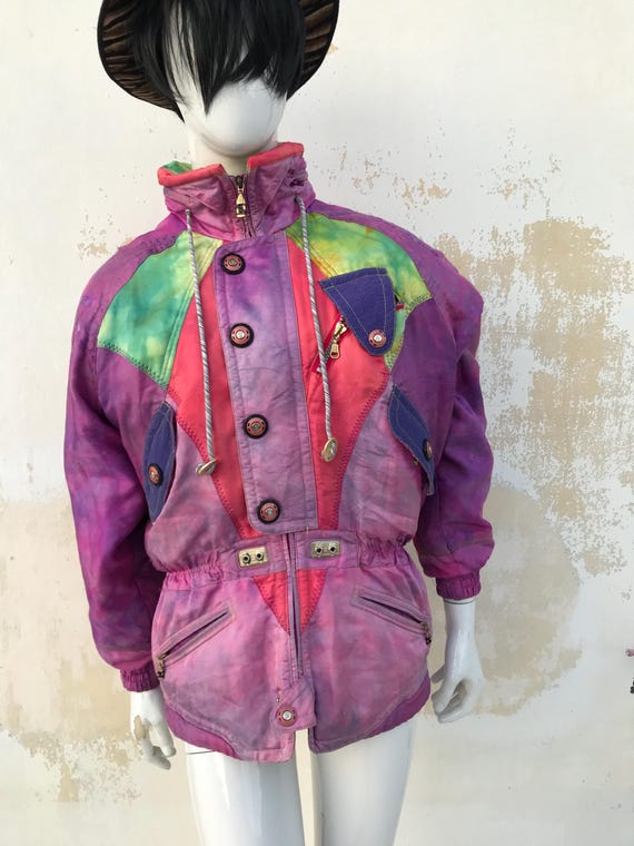 Vintage Salomon Insulated Ski Jacket Winter Wear Multicolor Jacket