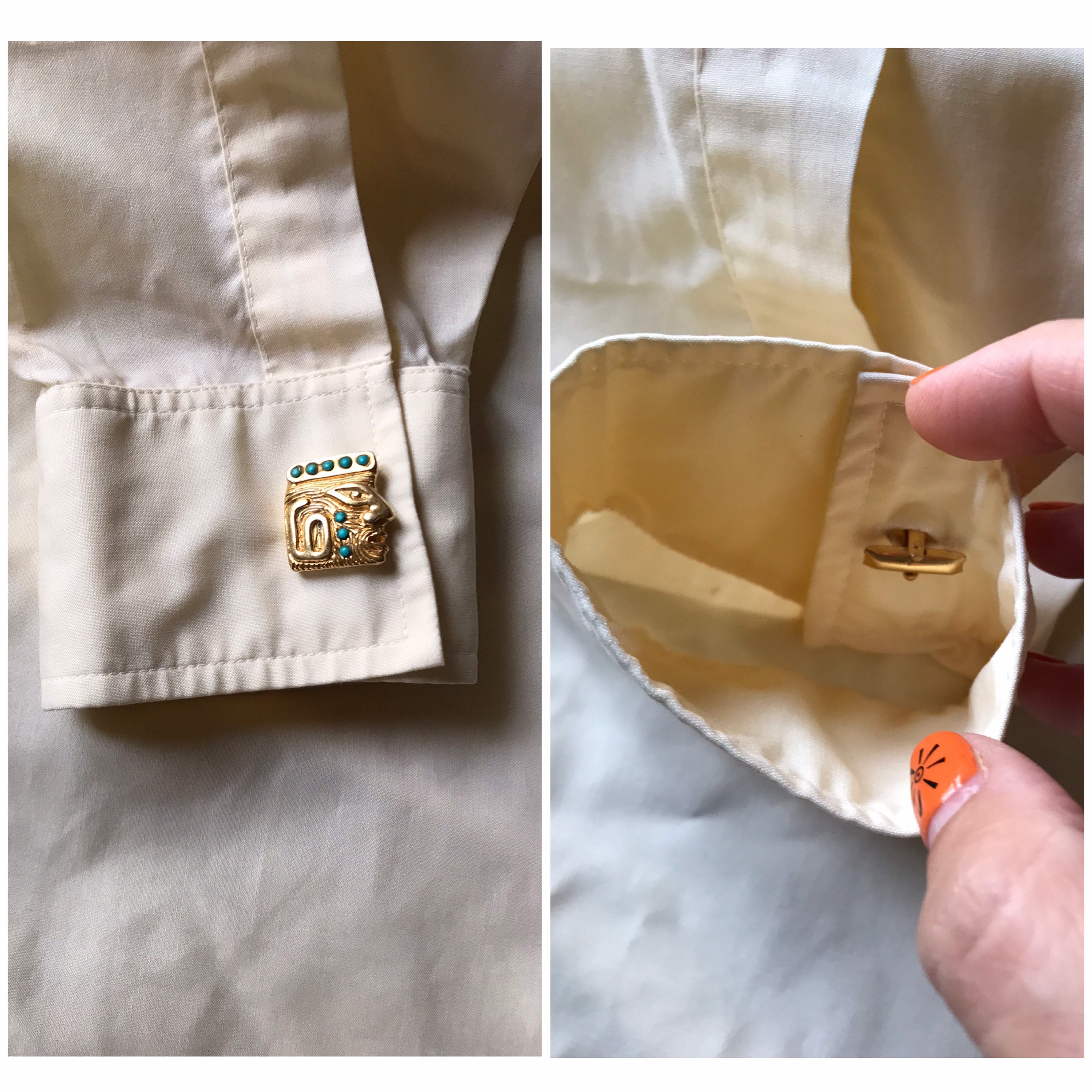 Diolen 70s Vintage Oxford Buttoned Down Shirt for Men, in