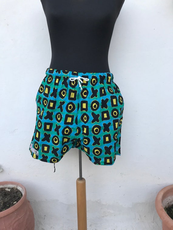 Cotton, fun, crazy mens shorts from the 1980s featuri… Gem