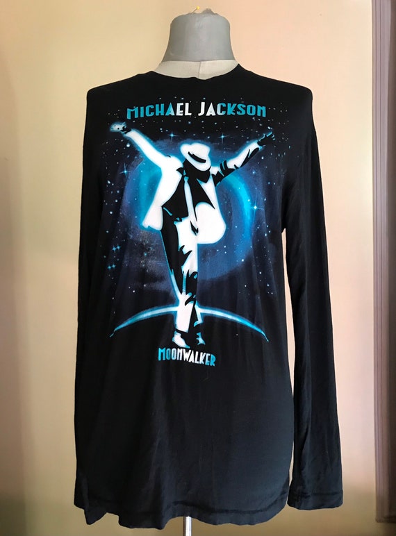 Michael Jackson Moonwalker Black Sweatshirt With Blue Graphics  