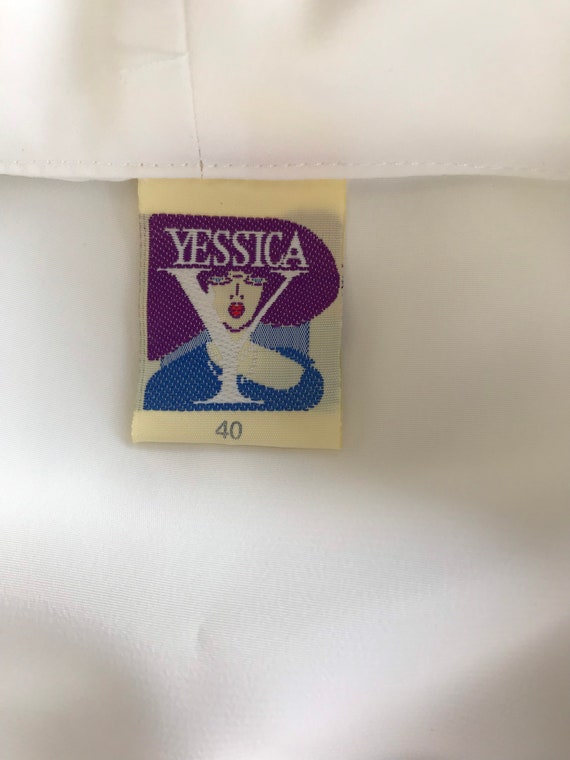 Vintage SoutiencollarCoat 80’s Vintage 1980s YELLOW COTTON Snap Front French One Piece