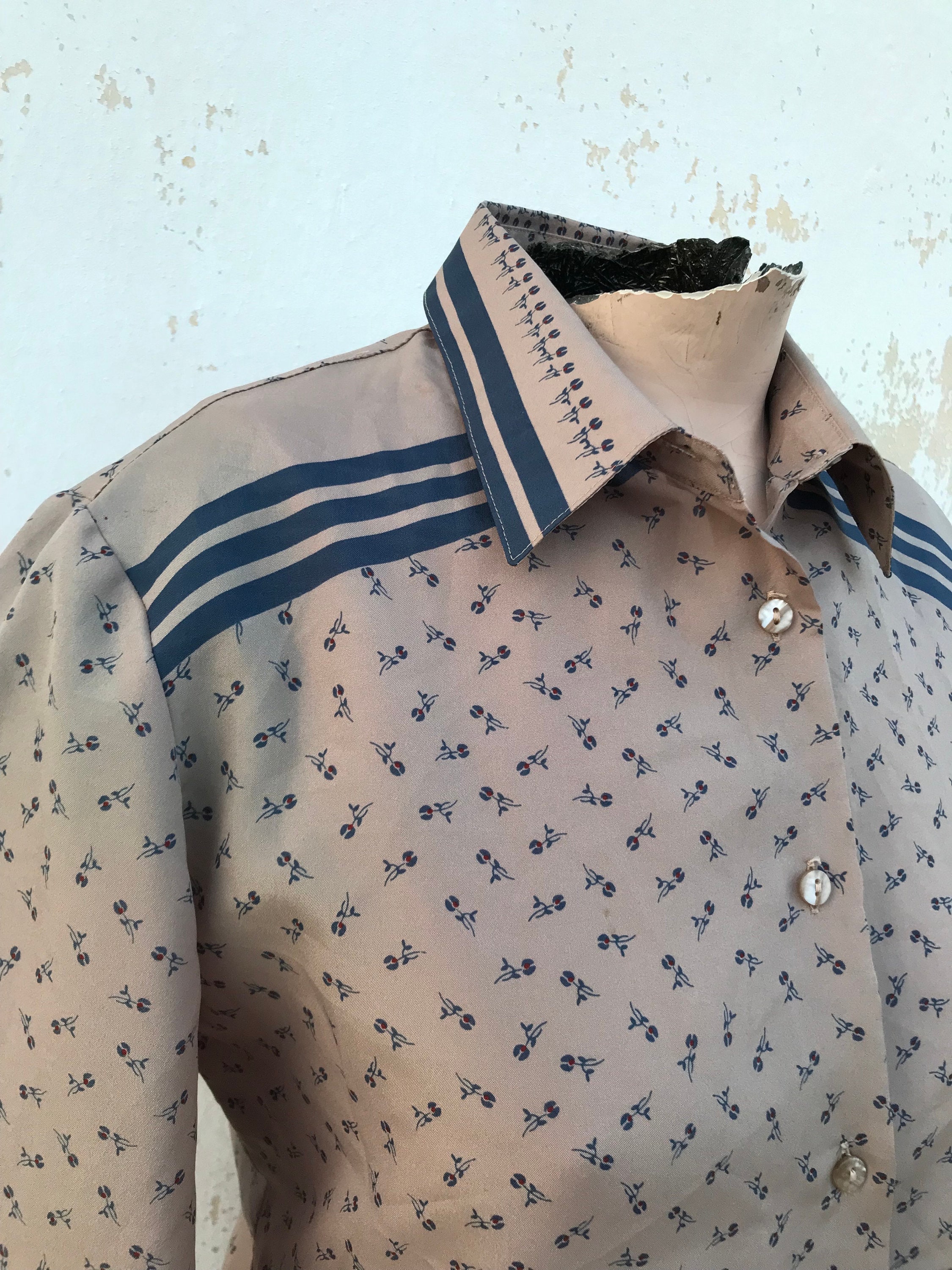mens 70s butterfly collar shirts